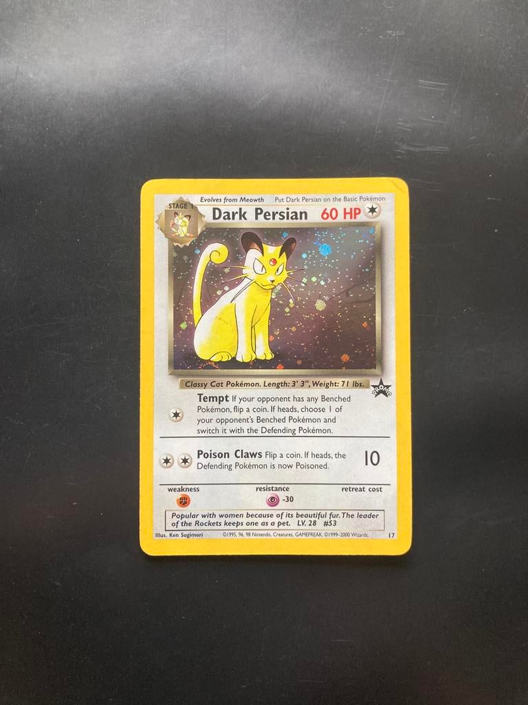 Pokemon kaart Dark Persian Holo, Ophalen of Verzenden, Zo goed als nieuw