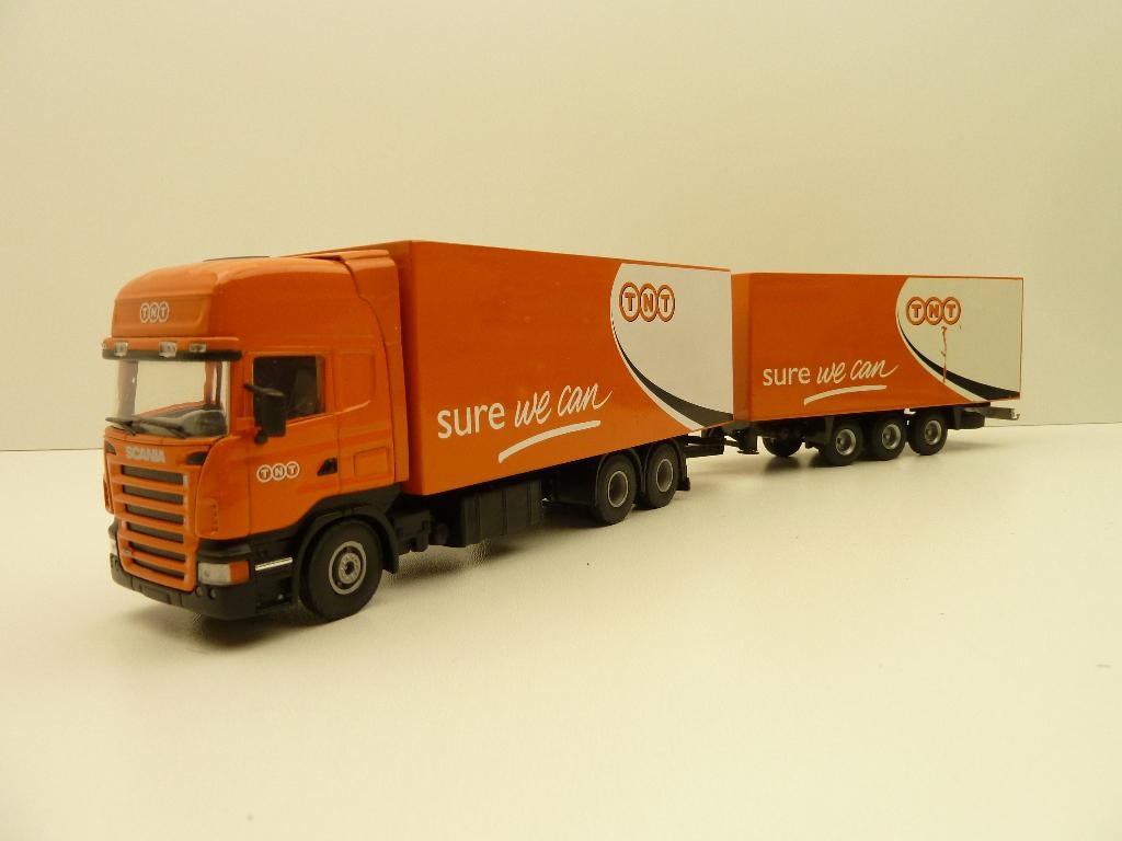 Scania R Combi  '' TNT post ''  Lion Car, Ophalen of Verzenden, Gebruikt, Bus of Vrachtwagen, Lion Toys