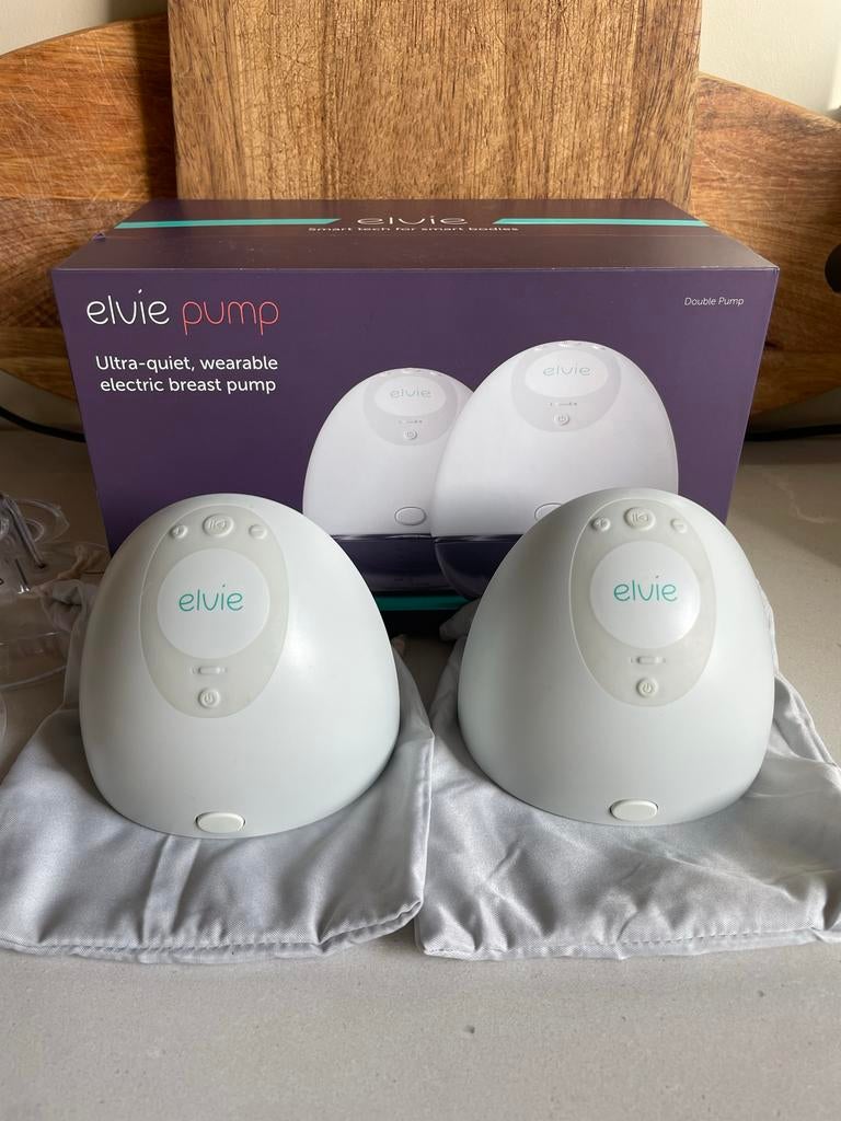 Elvie Pump: 2 hubs + borstschilden, Kinderen en Baby's, Babyvoeding en Toebehoren, Ophalen of Verzenden, Zo goed als nieuw, Borstkolf