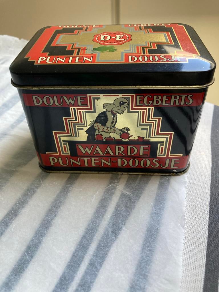 Vintage Douwe Egberts Punten Doosje Anno 1753, Ophalen of Verzenden, Gebruikt, Overige, Douwe Egberts