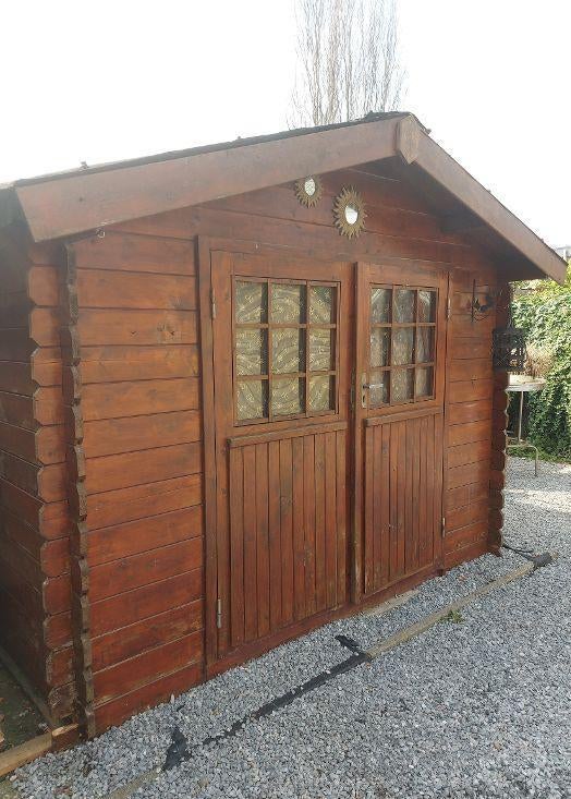 gratis tuinhuis blokhut 3x3, Tuin en Terras, Tuinhuizen, Ophalen, Gebruikt, 250 tot 500 cm, Blokhut