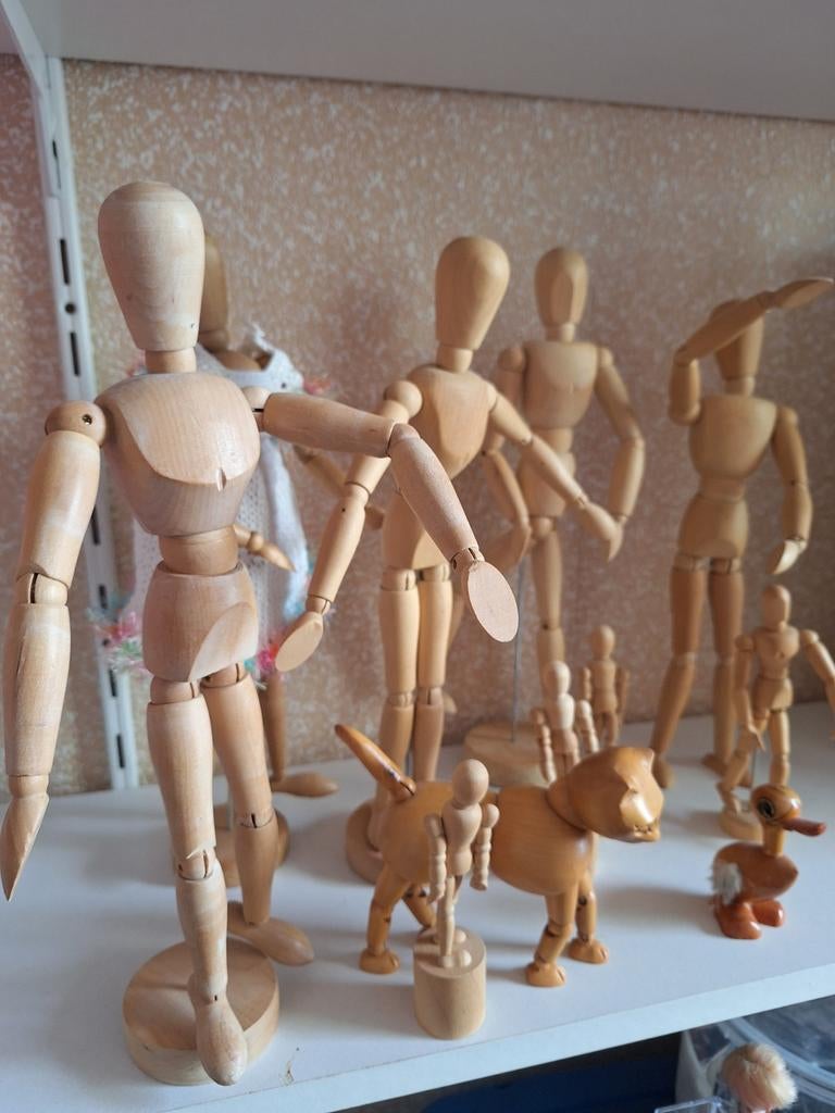 Houten Mannequin Poppen voor Tekenen - Diverse Maten, Ophalen of Verzenden