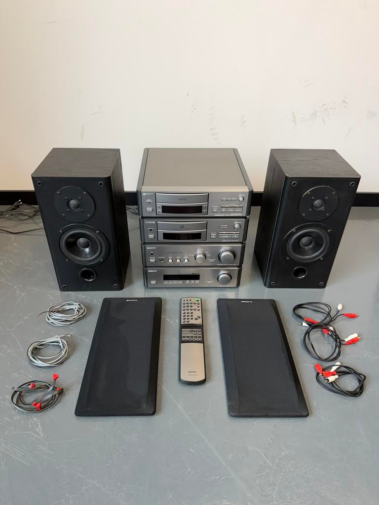 Prachtige en complete Sony Scenario S7 Design Hifi-set, 90’s, Audio, Tv en Foto, Stereo-sets, Ophalen, Zo goed als nieuw, Cassettedeck