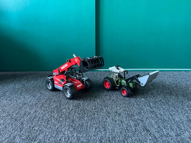 Bruder Verreiker & Tractor Speelgoed, Kinderen en Baby's, Speelgoed | Speelgoedvoertuigen, Gebruikt, Ophalen