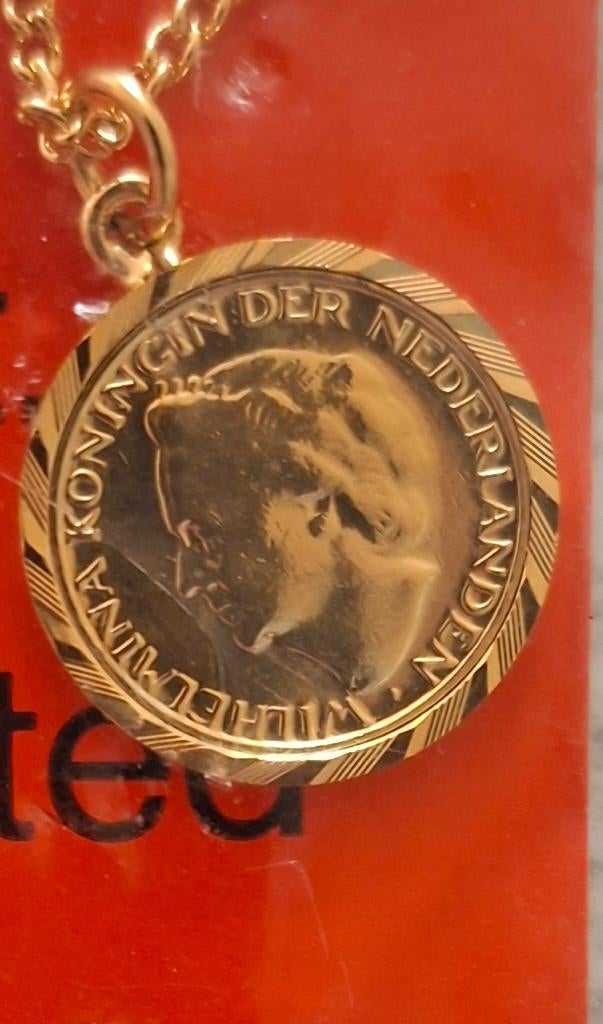 Hanger met ketting 1 ct. 1948 Wilhelmina, Verzenden, Nieuw, Goud, Overige materialen