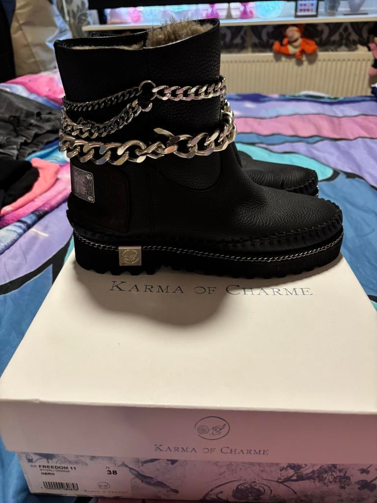 Nieuwe laarsjes van karma of charme maat 38, Zwart, Lage of Enkellaarzen, Nieuw, Ophalen of Verzenden