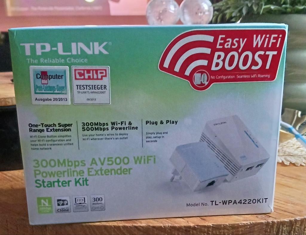 TP-Link AV500 WiFi Powerline Extender Starter Kit, Computers en Software, Powerlines, Ophalen of Verzenden, Nieuw, TP-Link