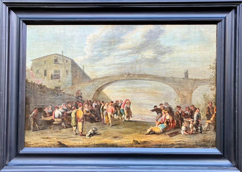 “Feesten buiten de herberg” Cornelis de Wael (1592-1667), Antiek en Kunst, Ophalen
