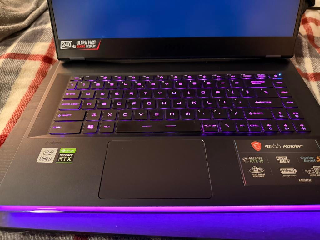 MSI GE66 Raider RTX 3060 i7 16GB 2TB 240Hz Gaming Laptop, Computers en Software, Met videokaart, Ophalen of Verzenden, Zo goed als nieuw