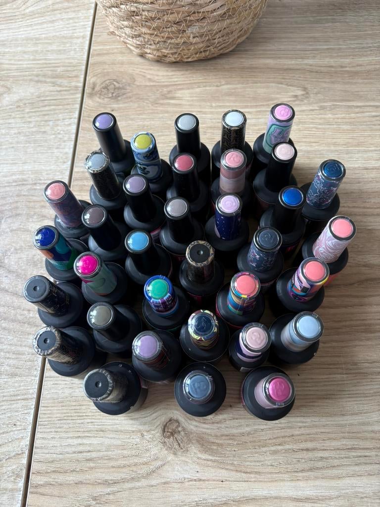 Pink gellac set, Ophalen of Verzenden, Zo goed als nieuw, Overige kleuren, Handen en Nagels