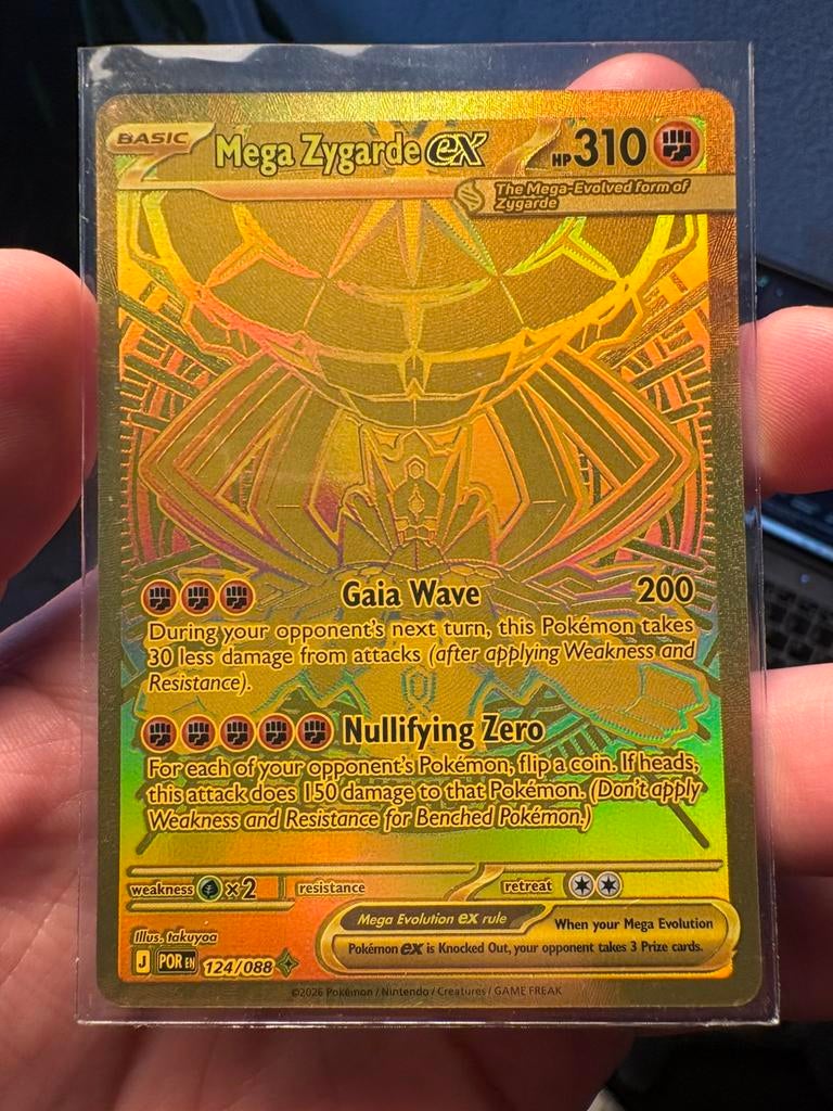 Pokemon - Mega Zygarde ex 124/088 (Mega Hyper Rare), Ophalen, Zo goed als nieuw