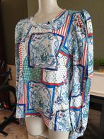 Maritiem mooie pofmouw top wit blauw XXL 44, Maat 46/48 (XL) of groter, Zo goed als nieuw, Lange mouw, Verzenden