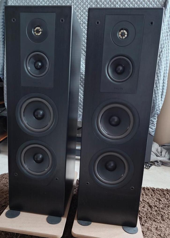 Philips FB 850 Conductor Series gerefoamed, Audio, Tv en Foto, Luidsprekers, Gebruikt, Front, Rear of Stereo speakers, Minder dan 60 watt