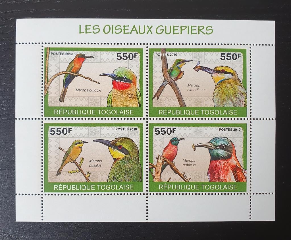 Togo 2010 Vogels Michel 3429-3432 postfris, Verzenden, Postfris, Dier of Natuur
