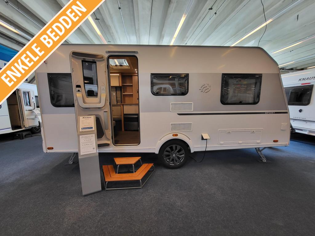 Knaus Sport 460 EU; zeer compleet uitgevoerd, Caravans en Kamperen, Caravans, Standaardzit, Bedrijf, Schokbreker, Knaus