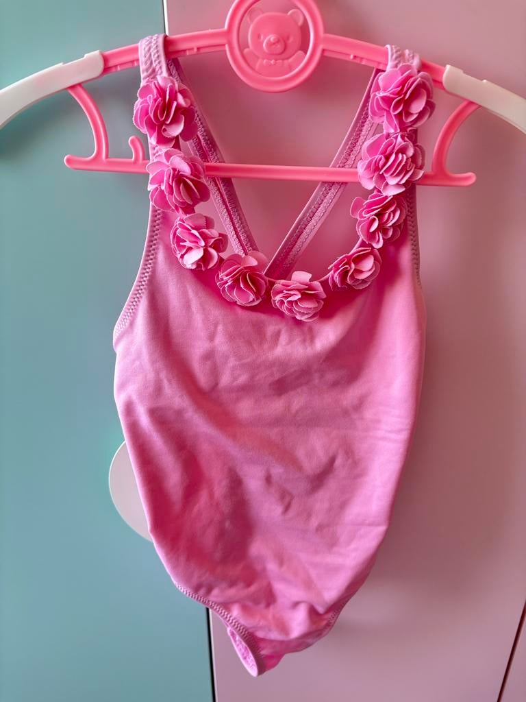 Zara Roze Badpak met Bloemen Maat 110 (4-5 Jaar), Ophalen of Verzenden, Zo goed als nieuw, Meisje, Badpak