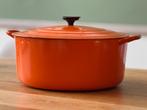 vintage le Creuset braadpan, Ophalen, Gebruikt, Gietijzer, Keramische plaat