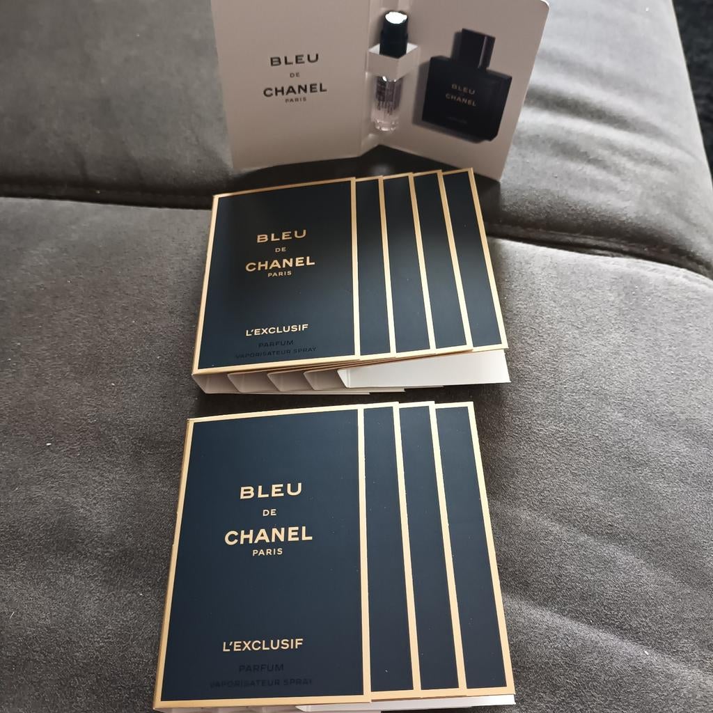 BLEU DE CHANEL l'exclusif parfum proefjes..10 stuks..nieuw, Ophalen of Verzenden, Nieuw