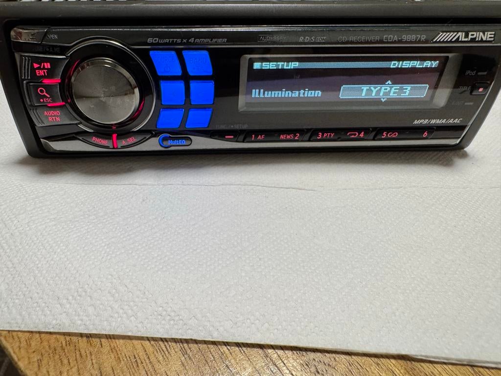 Alpine CDA-9887R autoradio top serie van alpine, Auto diversen, Ophalen of Verzenden, Zo goed als nieuw