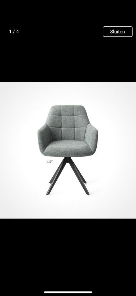 Jesper Home Noto Eetkamerstoel Real Teal draaibaar, Twee, Overige kleuren, Nieuw, Ophalen of Verzenden