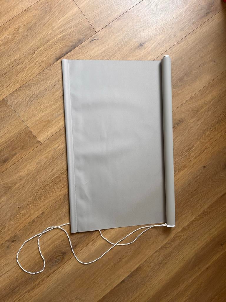 2 rolgordijnen taupe, 80cm en 160cm breed, Ophalen, Gebruikt, Overige kleuren, 150 tot 200 cm