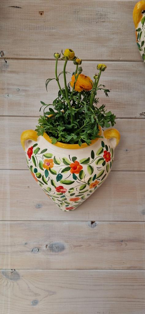 Spaanse wandpot handgemaakt leuk voor moederdag Nieuw!, Nieuw, Ophalen of Verzenden, Aardewerk, Minder dan 40 cm