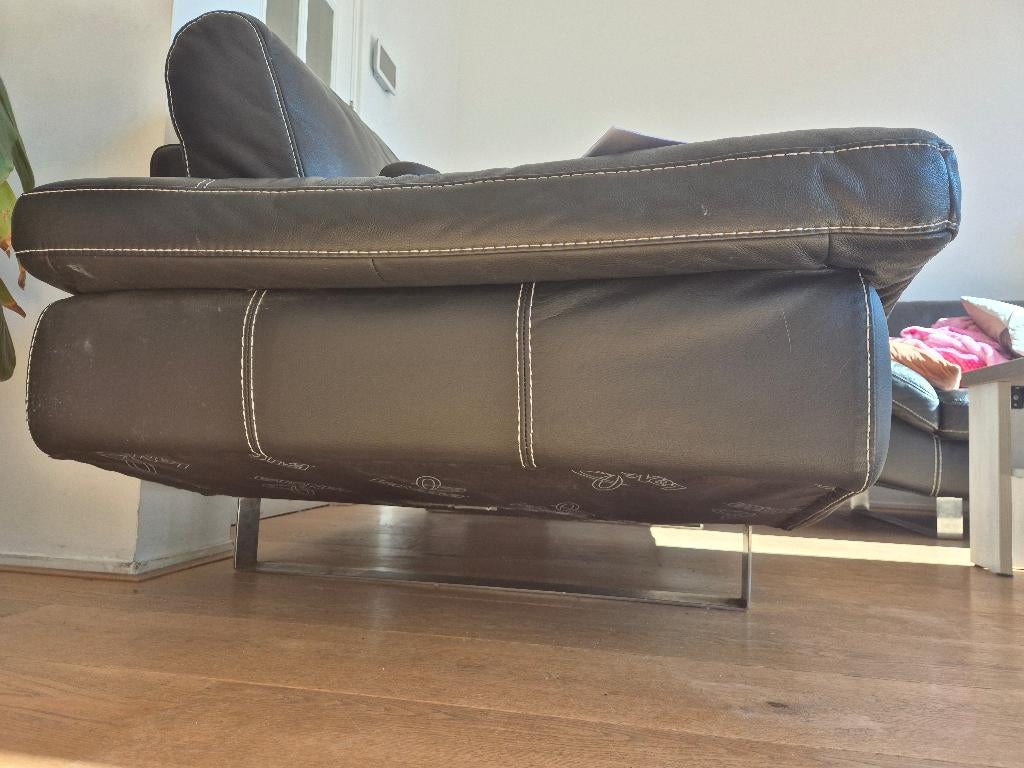 Leer bankstel, Ophalen, Rechte bank, 200 tot 250 cm, Vierpersoons of meer