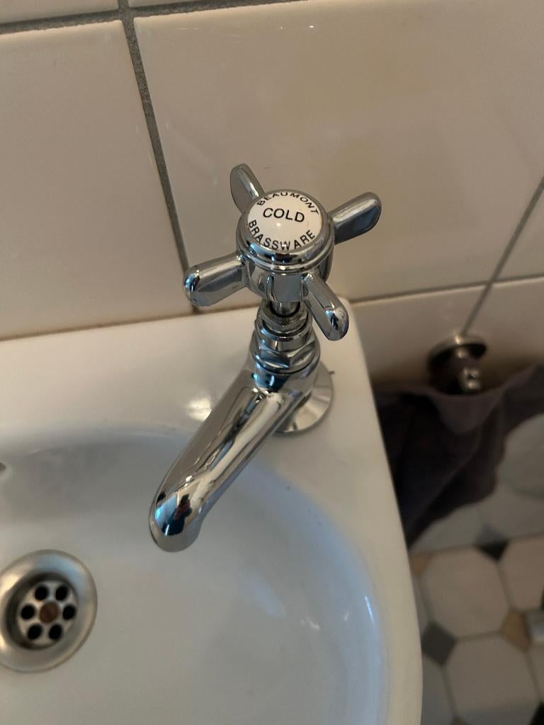 Klassieke nostalgische douchekraan, badkraan en fonteinkraan, Ophalen of Verzenden, Gebruikt, Chroom, Overige typen