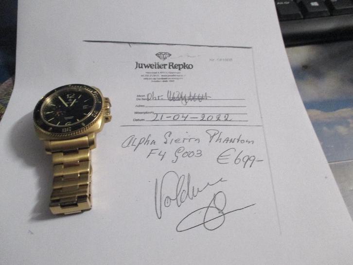ALPHA SIERRA PHANTOM ORIGINEEL ALS NIEUW IN LUXE BOX., Sieraden, Tassen en Uiterlijk, Horloges | Antiek, Polshorloge, Overige merken