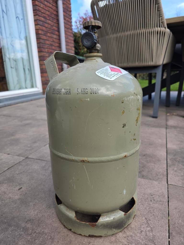 Propaan gasfles met gas, gekeurd tot 2030, Caravans en Kamperen, Kampeeraccessoires, Ophalen