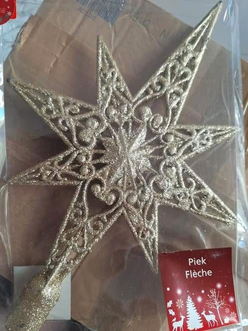 Goudkleurige ster piek h, Diversen, Kerst, Evora, Onbekend, Nieuw, Ophalen of Verzenden