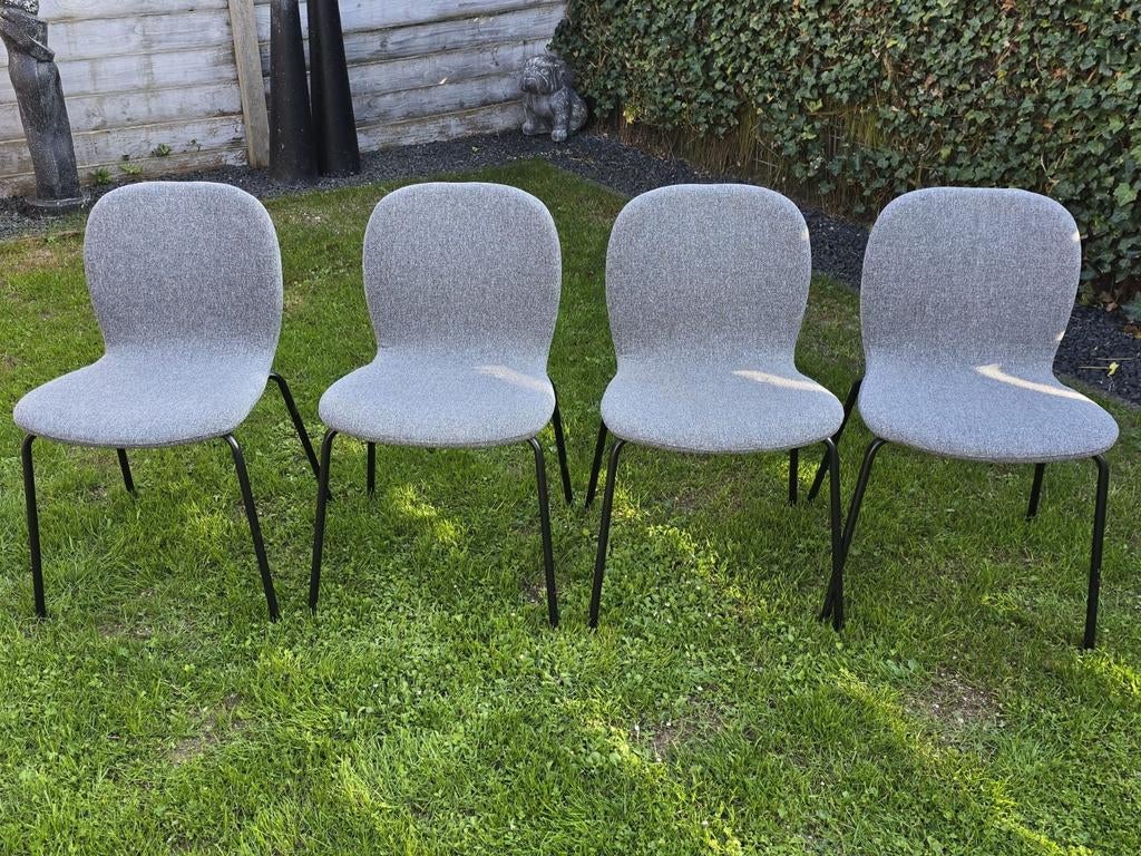 4 mooie en nette Ikea eetkamerstoelen, Ophalen, Zo goed als nieuw, Wit, Vier