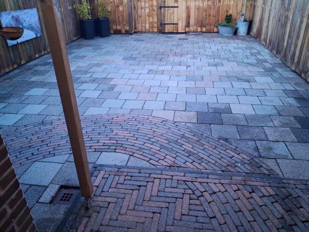 Gratis 44m2 tegels 30/30, Ophalen of Verzenden, Gebruikt, Beton, Terrastegels