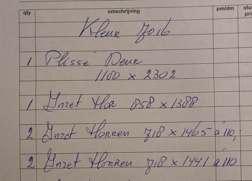 Praktisch nieuwe Hordeur en 4 horren, Ophalen, Hordeur