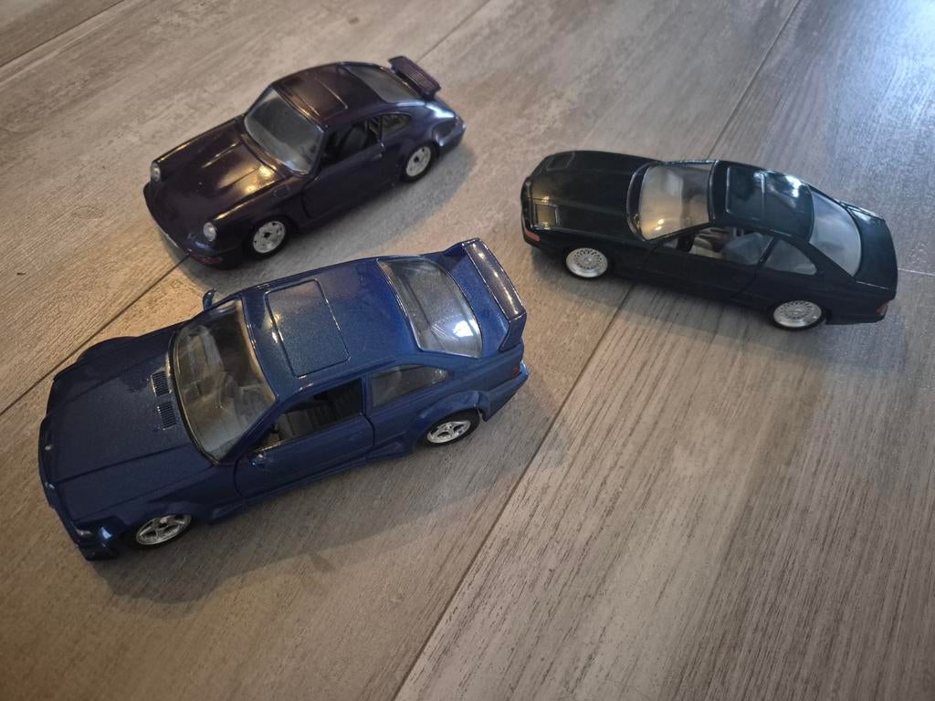 Set van 3 modelauto's: Porsche, BMW E36, BMW E31, Hobby en Vrije tijd, Modelauto's | 1:18, Ophalen of Verzenden