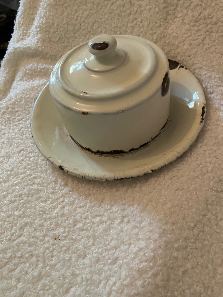 Emaille botervloot, Ophalen of Verzenden