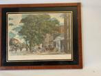 Ingekleurde gravure ca 18e eeuw Amsterdam, Antiek en Kunst, Ophalen of Verzenden