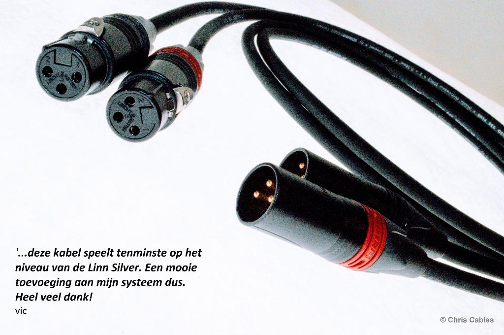 'The Carbon One' audiophile interlinks van Chris Cables, Verzenden, Nieuw, 3451HB/44, Interlink-kabel