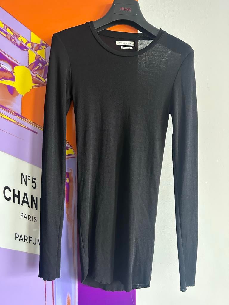 ISABEL MARANT Zwarte Top Lange Mouwen Maat M 38, Kleding | Dames, T-shirts, Maat 38/40 (M), Zwart, Ophalen of Verzenden, Lange mouw