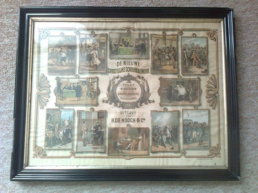 prent , lijst iets beschadigd 72x57 h, Huis en Inrichting, Ophalen of Verzenden, Minder dan 50 cm, Schilderij, Minder dan 50 cm