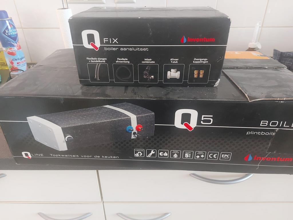 Inventum Q5 Boiler 5 liter met aansluitset, Doe-het-zelf en Verbouw, Geisers en Boilers, Aardgas, Nieuw, Minder dan 3 jaar oud
