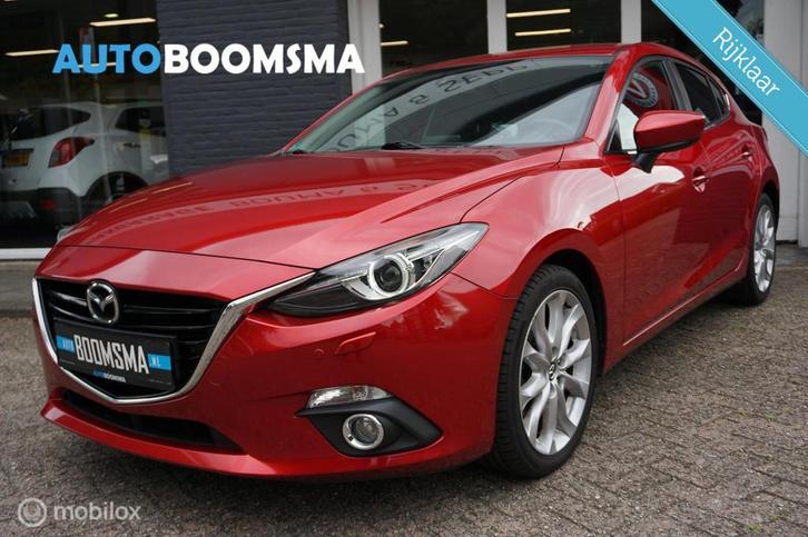 Mazda 3 2.0 GT-M 120pk Clima Cruise Navi Led "18, Auto's, Mazda, Bedrijf, Te koop, ABS, Airbags, Airconditioning, Alarm, Bluetooth