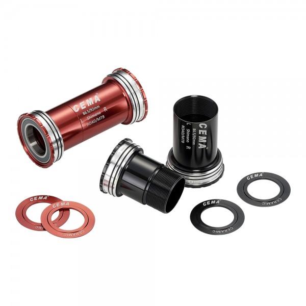 Cema Bracketas BB386 Interlock Shimano-RVS-Zwart