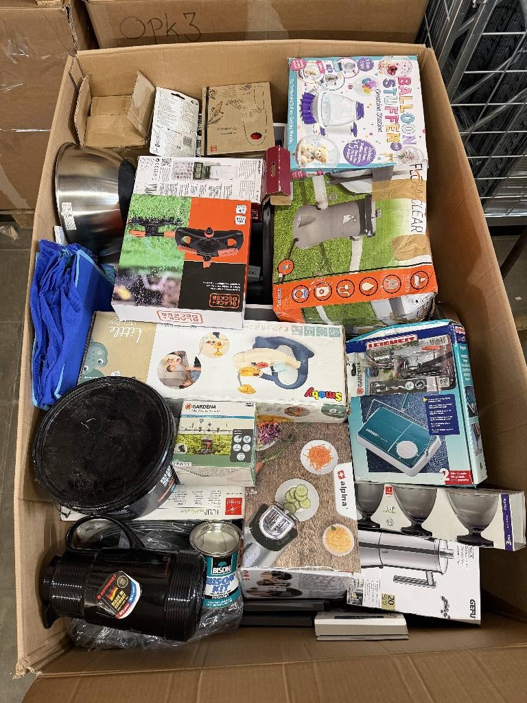 Palletbox ongecontroleerde goederen (OP = OP), Diversen, Rommelmarktspullen, Zo goed als nieuw, Ophalen