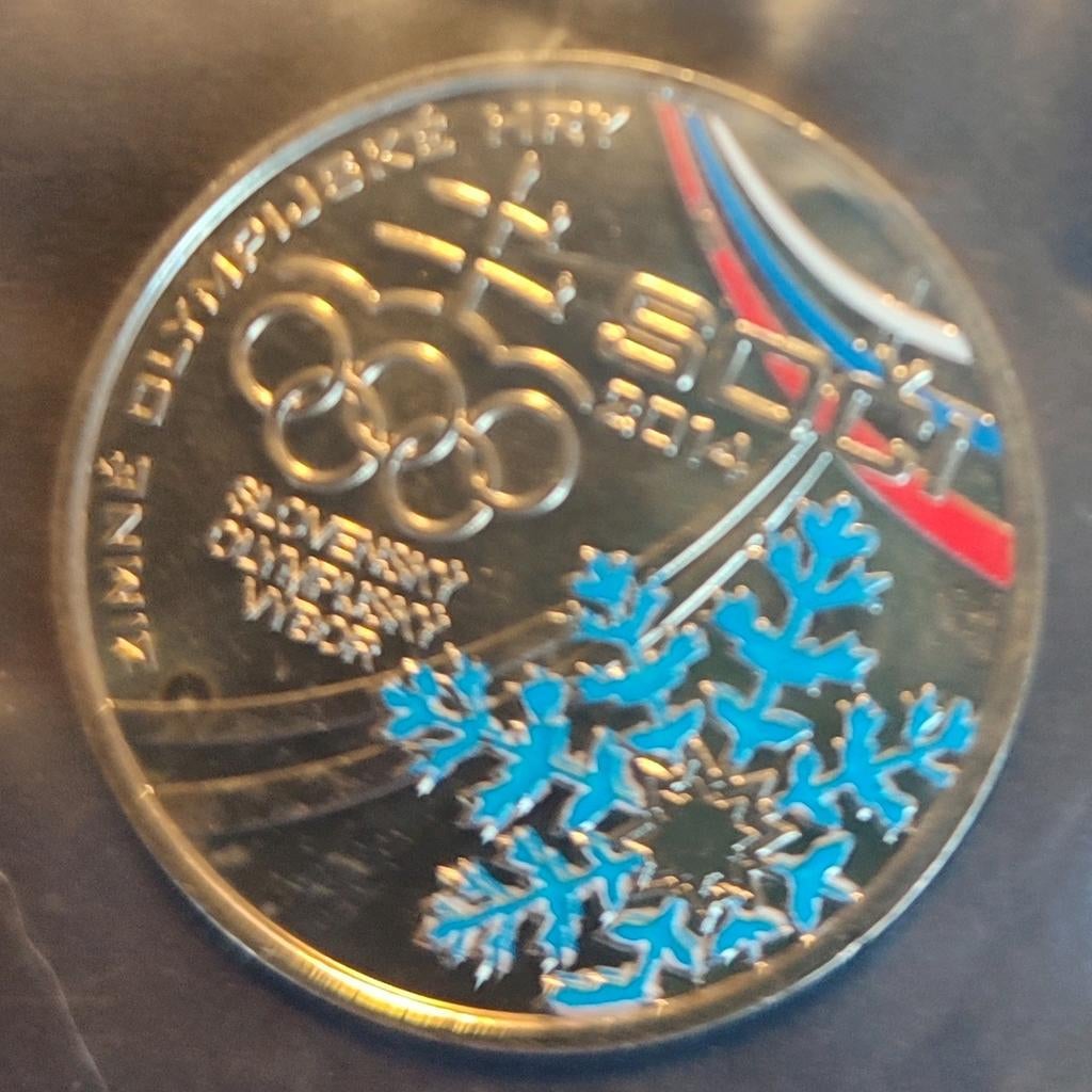 Slowakije Penning 2014 BU Olympische Winterspelen Kleur, Postzegels en Munten, Penningen en Medailles, Ophalen of Verzenden, Overige materialen