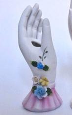Vintage kitsch hand handjes vaas vazen porselein bloem wit, Ophalen
