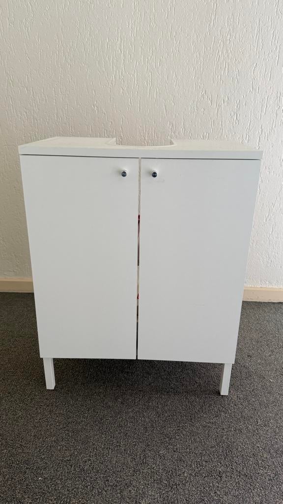 Wastafelkast / wastafelmeubel Nysjon Ikea wit, Ophalen, Gebruikt, 50 tot 100 cm, Minder dan 100 cm