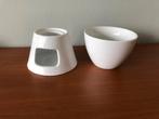 Keramische set voor chocoladefondue of kaasfondue., Nieuw, Ophalen of Verzenden, Schaal of Schalen, Effen