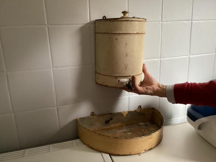 Antiek/ brocante/vintage fonteintje, meer dan 100 jr. oud, Antiek en Kunst, Antiek | Overige Antiek, Ophalen of Verzenden