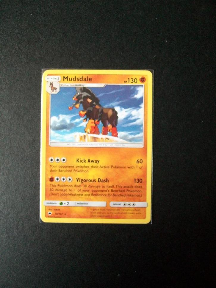 8720. nieuwe pokemonkaart MUDSDALE hp 130 (78/147) 2017, Hobby en Vrije tijd, Verzamelkaartspellen | Pokémon, Nieuw, Losse kaart